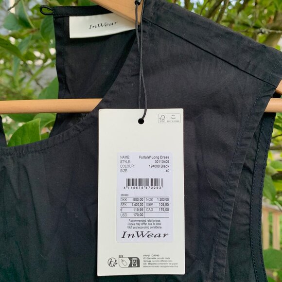 In Wear Black Cotton Maxi Dress - Picture 8 of 11